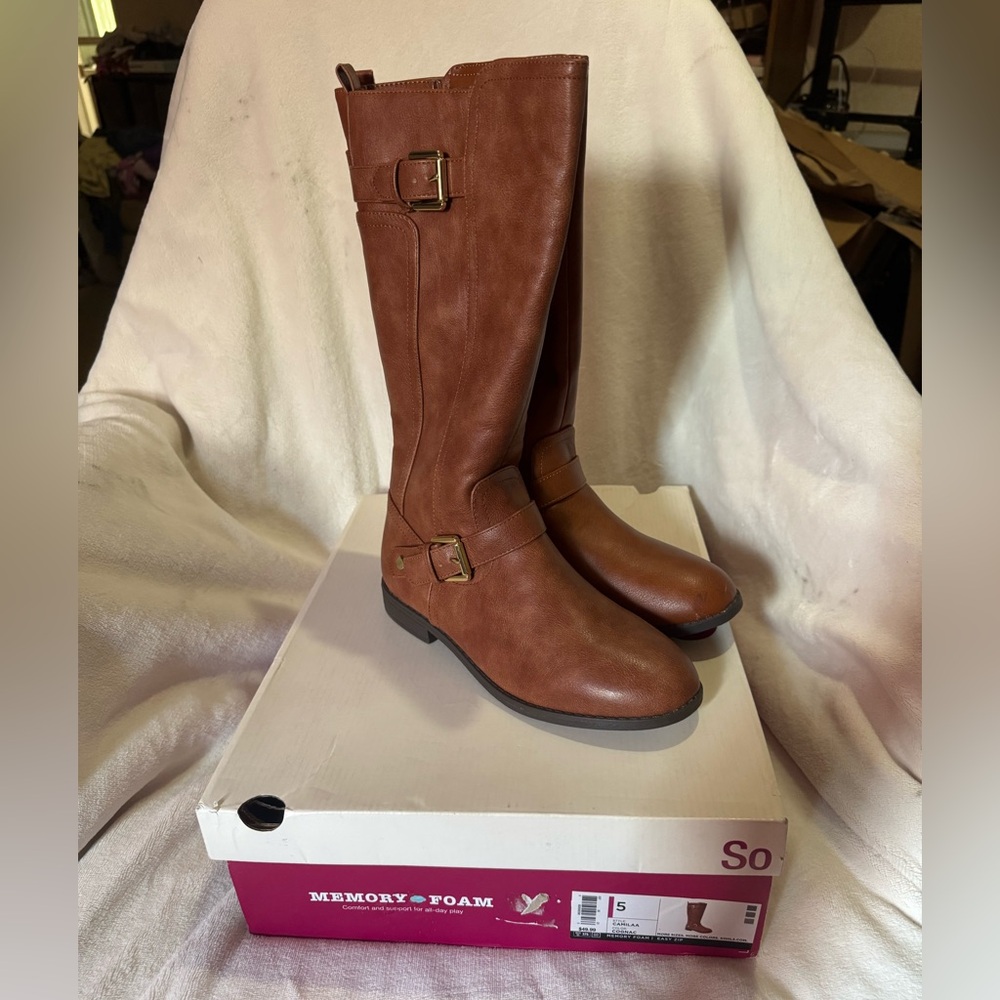 SO girls camilaa cognac boots